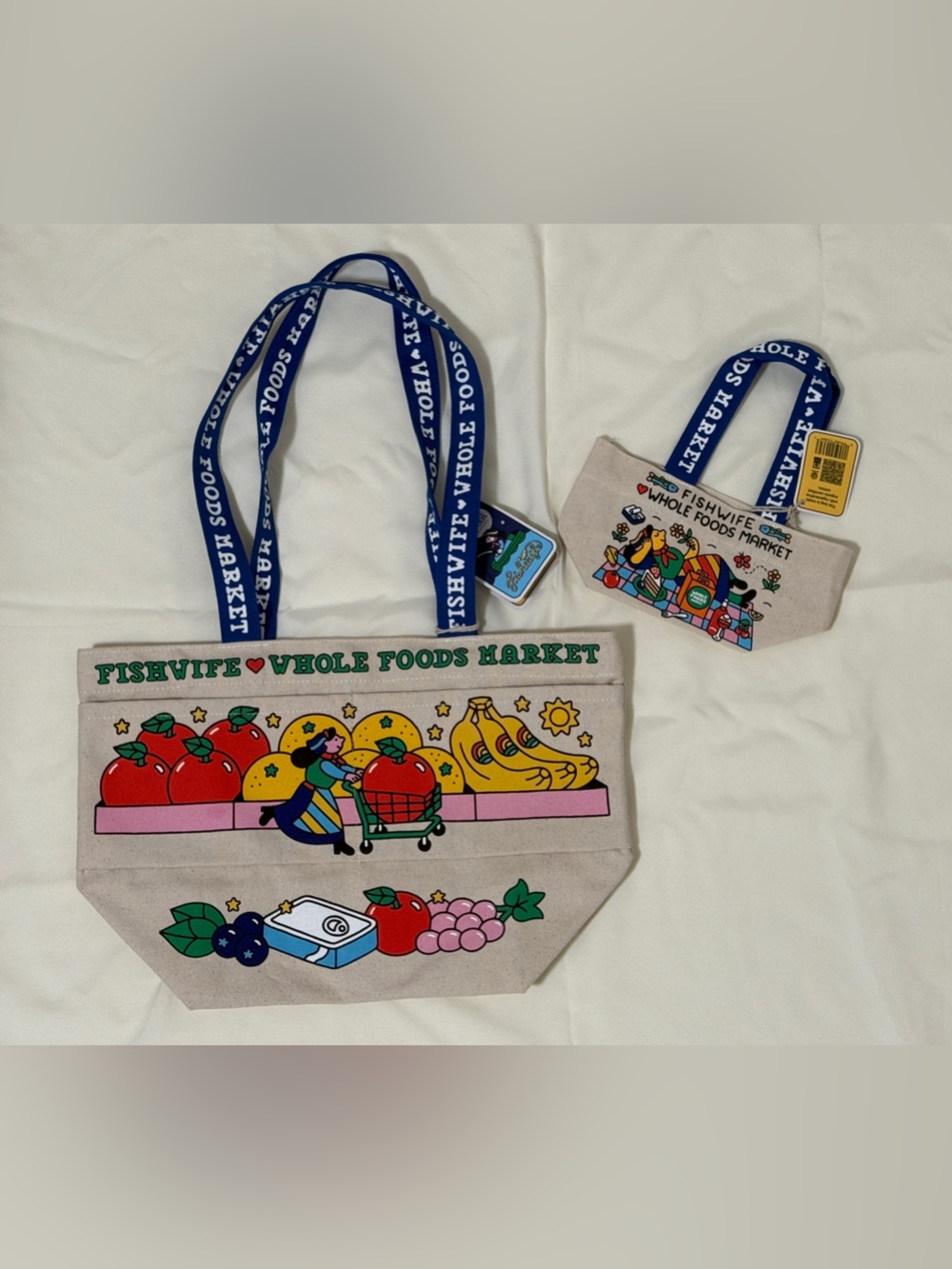 whole foods x fishwife bags